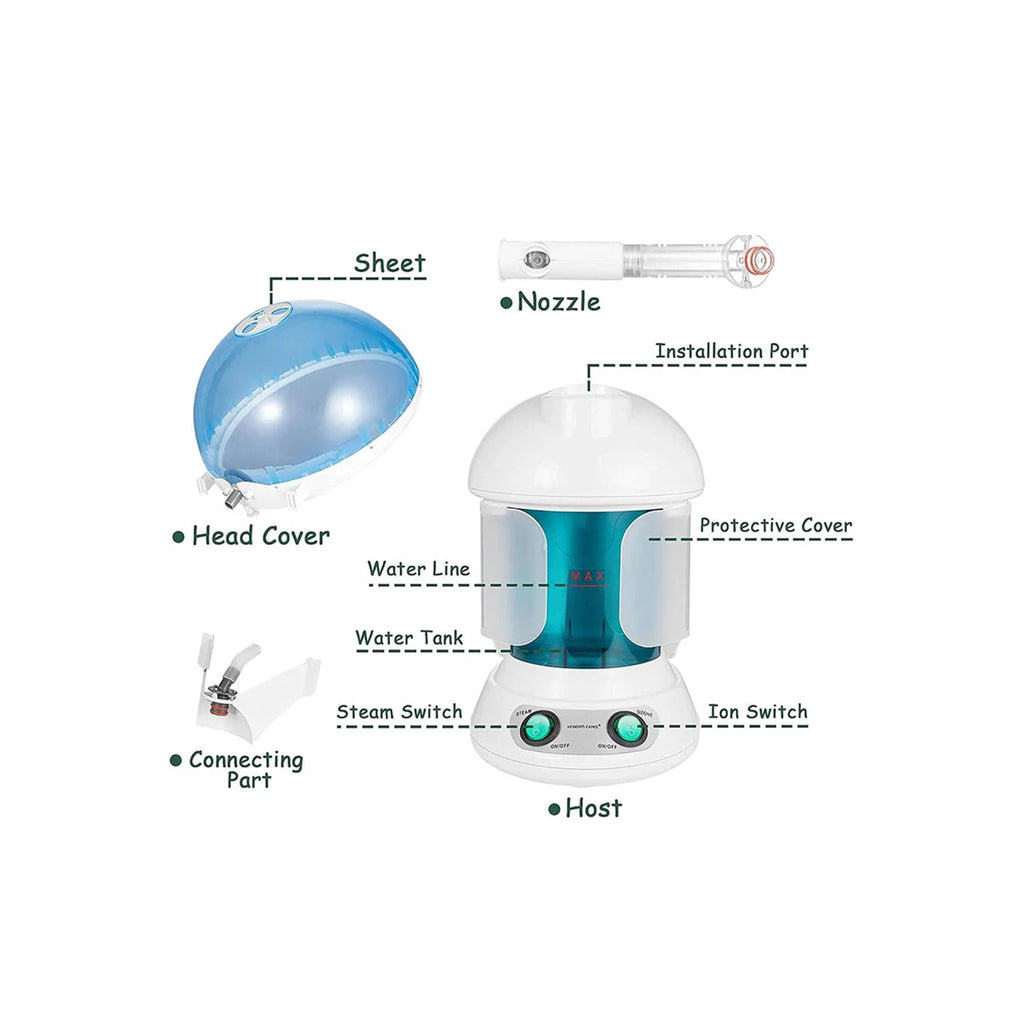 Professional 2-in-1 Ion Hair & Facial Steamer