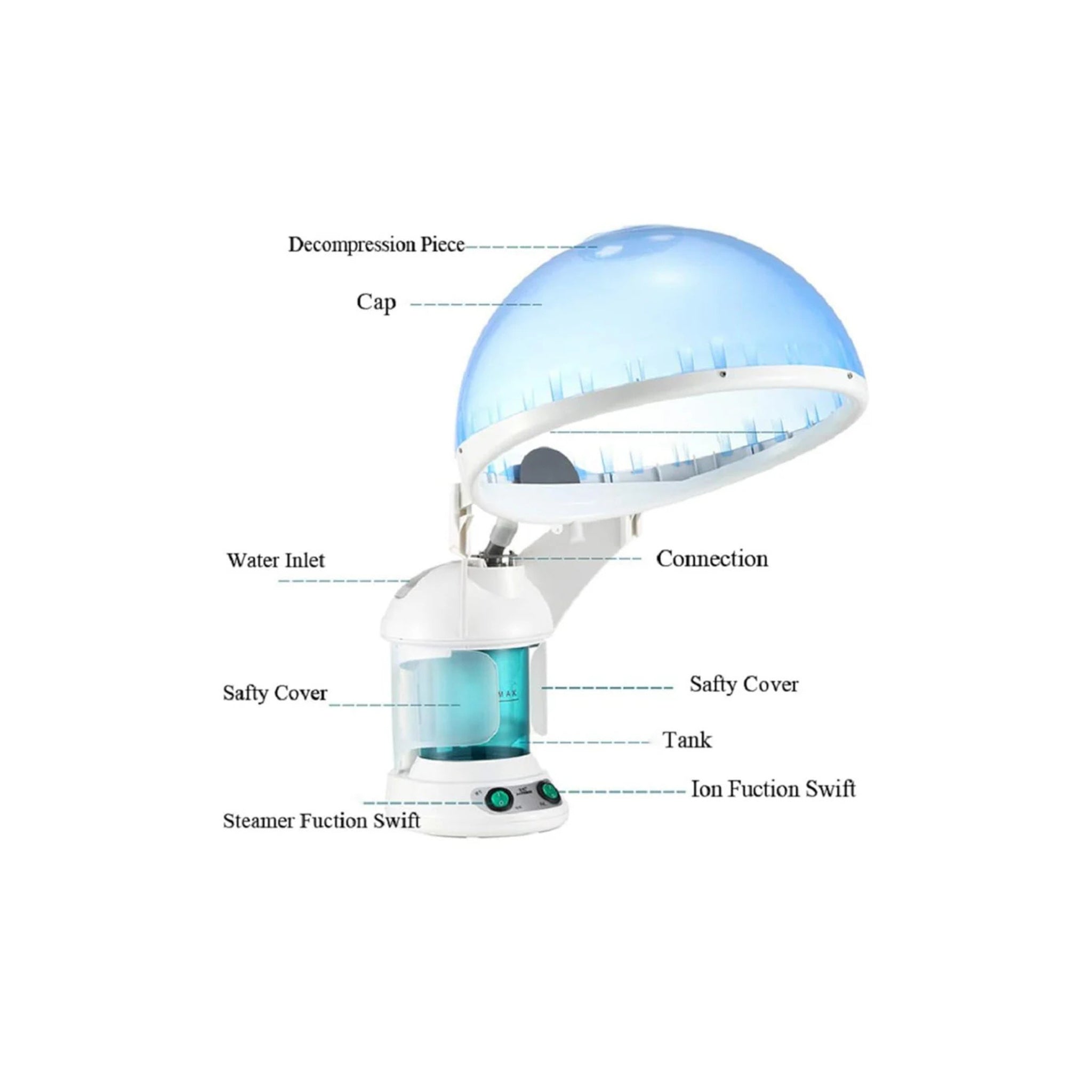 Professional 2-in-1 Ion Hair & Facial Steamer