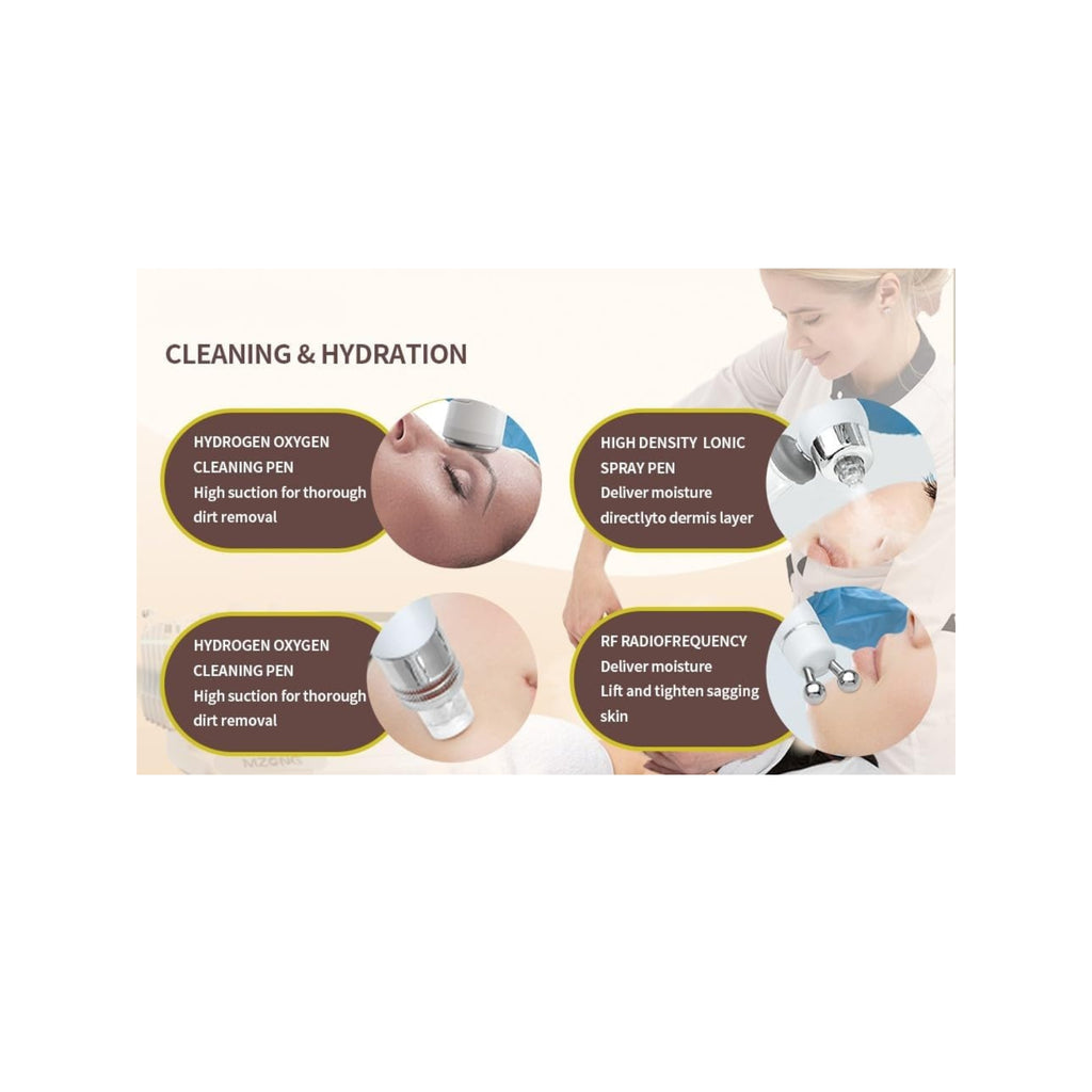 MZONG Professional 7-in-1 Hydra-Dermabrasion & LED Beauty System