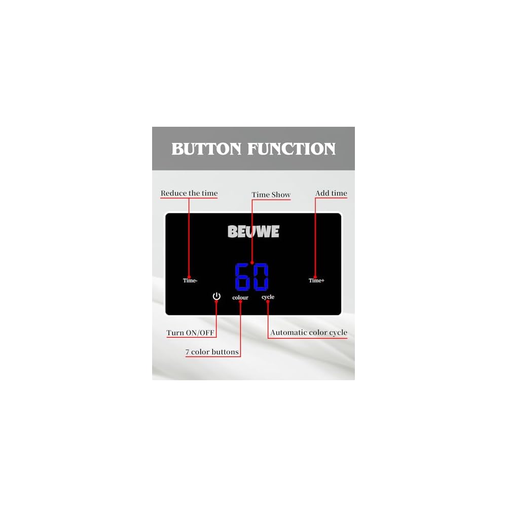 BEUWE LED Light Therapy Shield – Professional 7-Color Facial & Neck Treatment