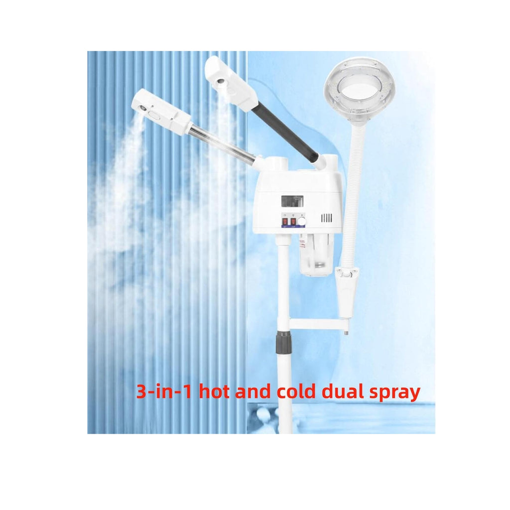 Professional 3-in-1 Facial Steamer & Magnifying Lamp Station