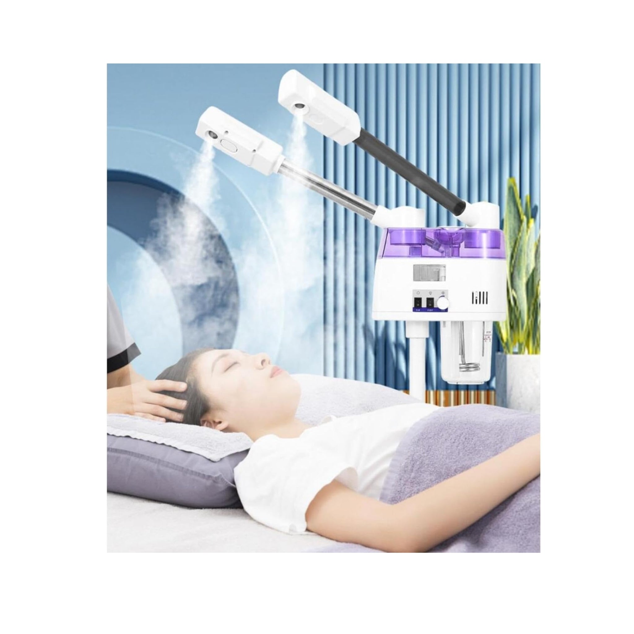 Professional 3-in-1 Facial Steamer & Magnifying Lamp Station