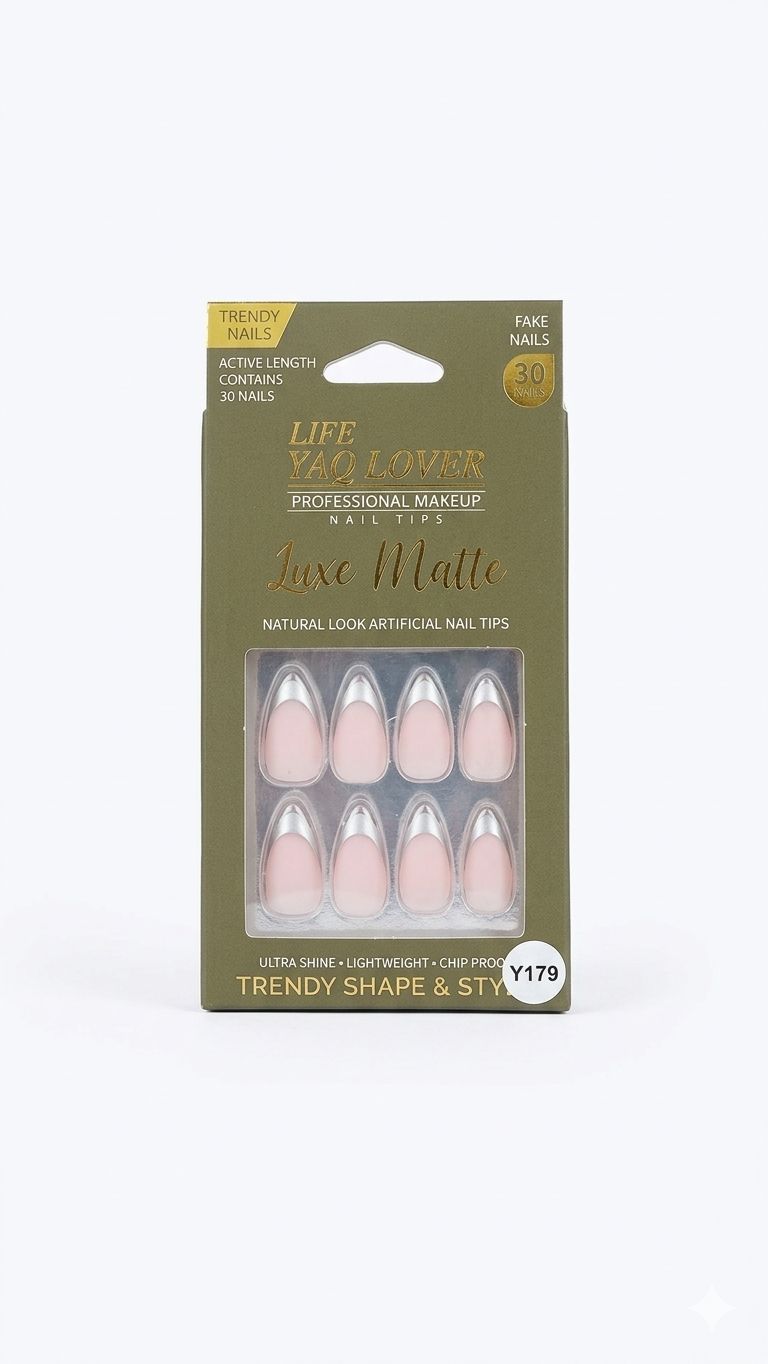 YAQ LOVER Luxe Matte Professional Nail Tips – 30pc Trendy Shape & Style