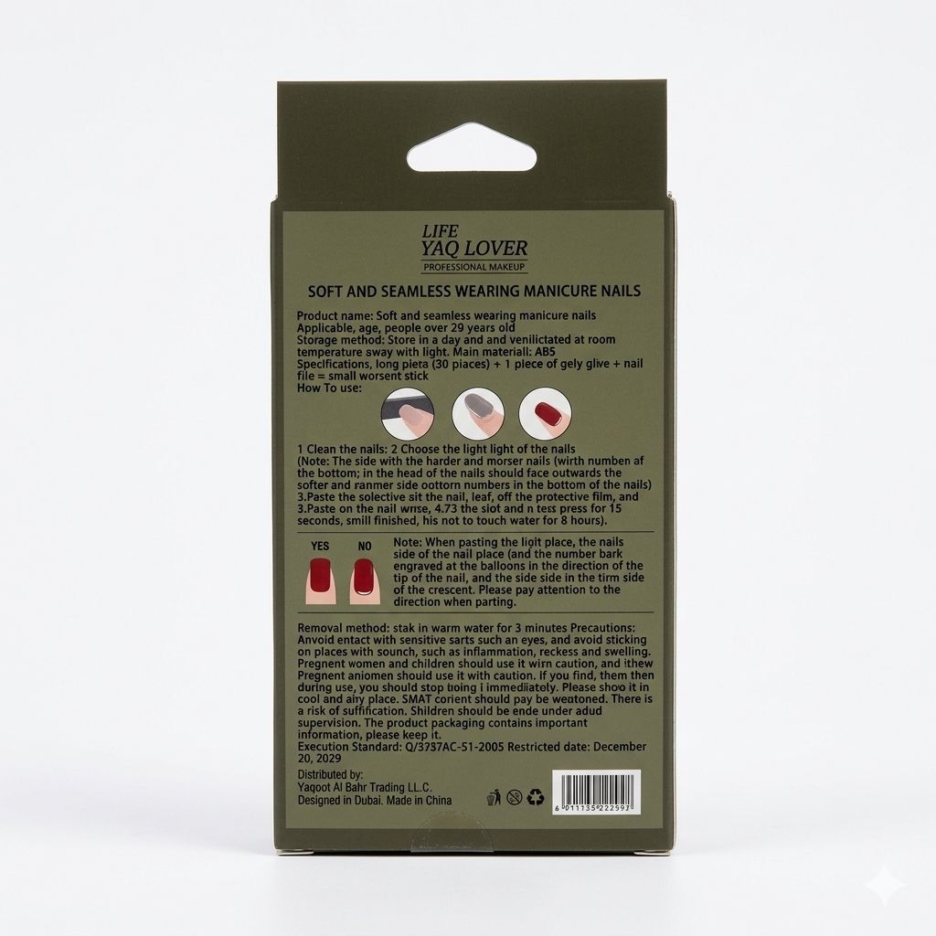 YAQ LOVER Luxe Matte Professional Nail Tips – 30pc Trendy Shape & Style
