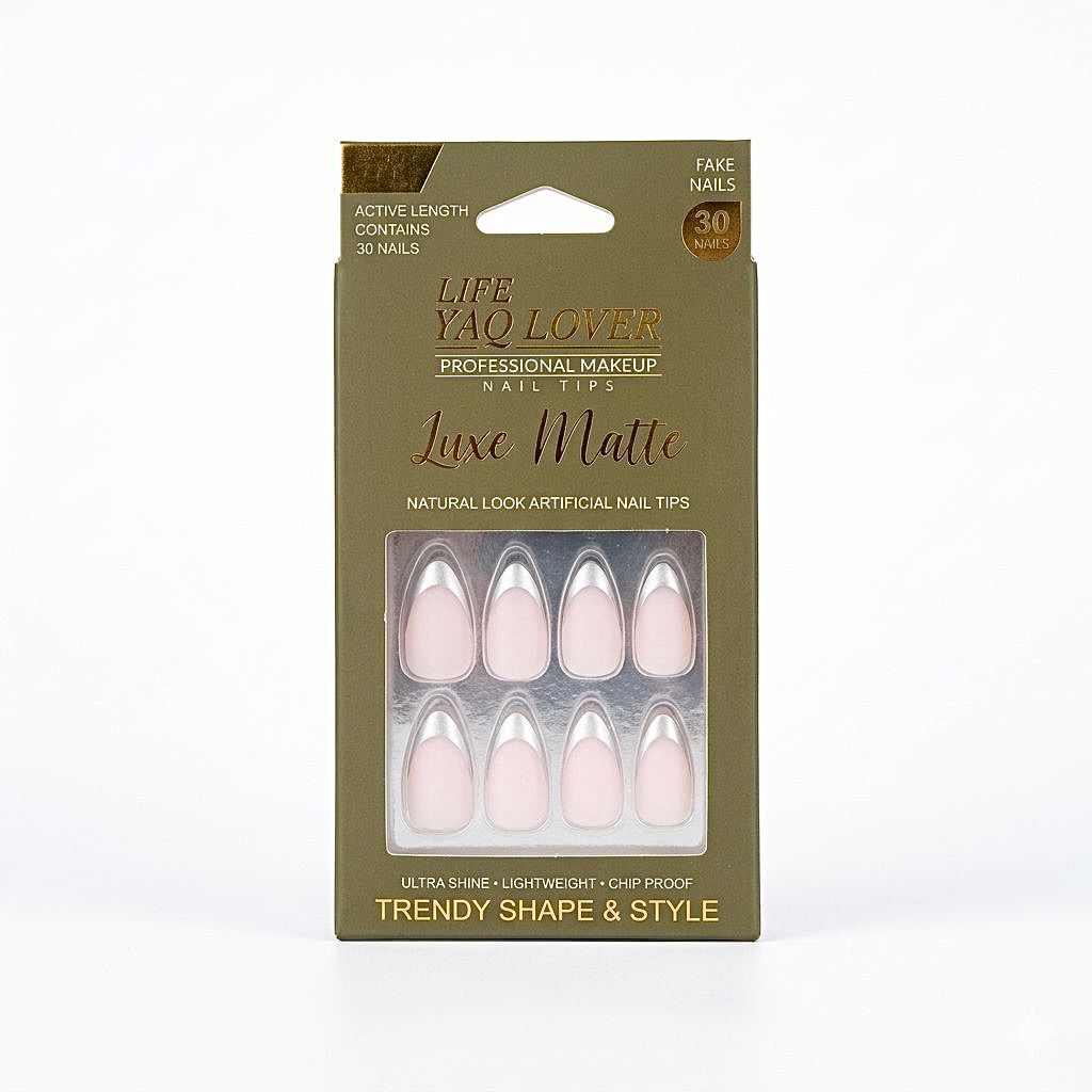 YAQ LOVER Luxe Matte Professional Nail Tips – 30pc Trendy Shape & Style