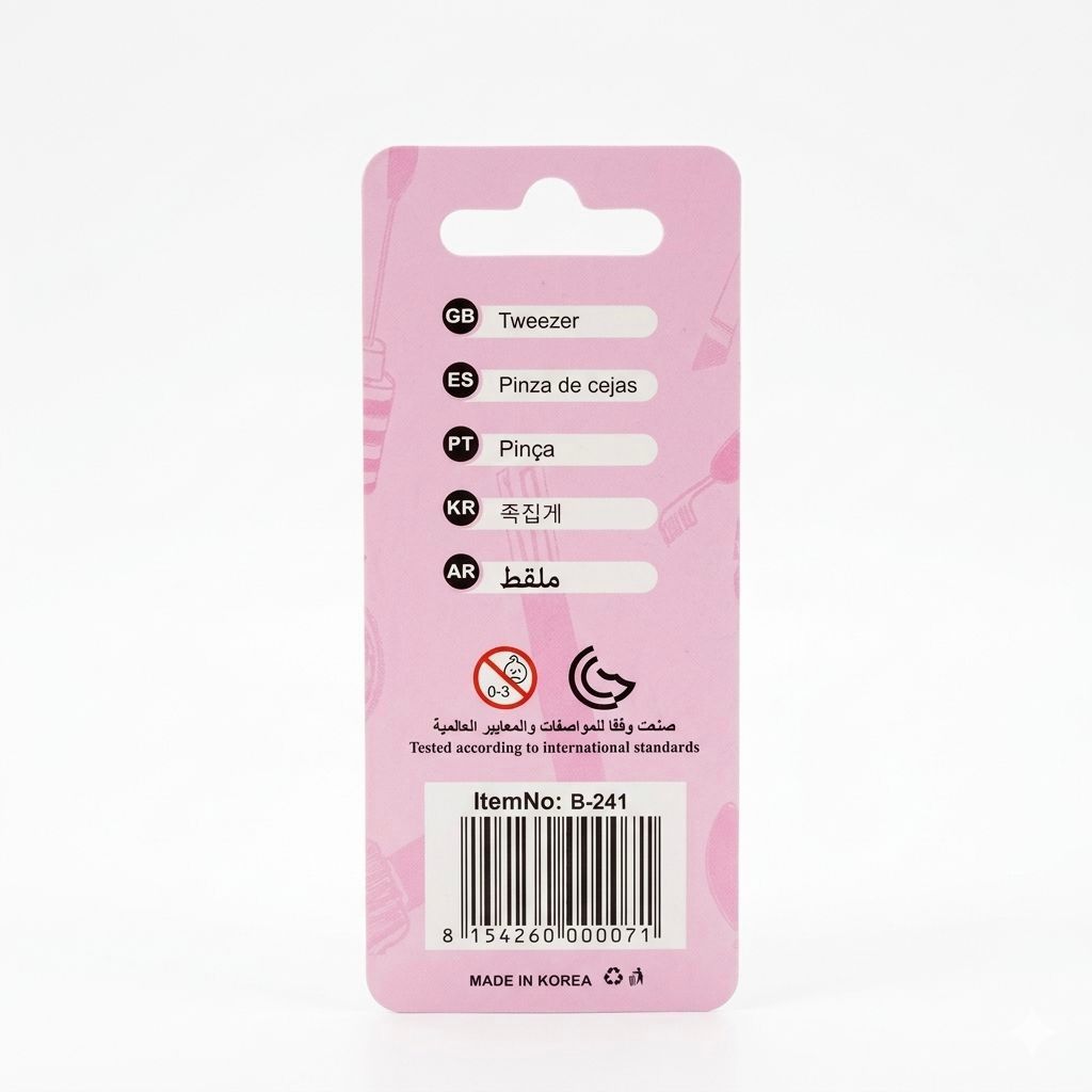 Italo Professional Slant-Tip Tweezers – Precision Brow Shaping (B-241)