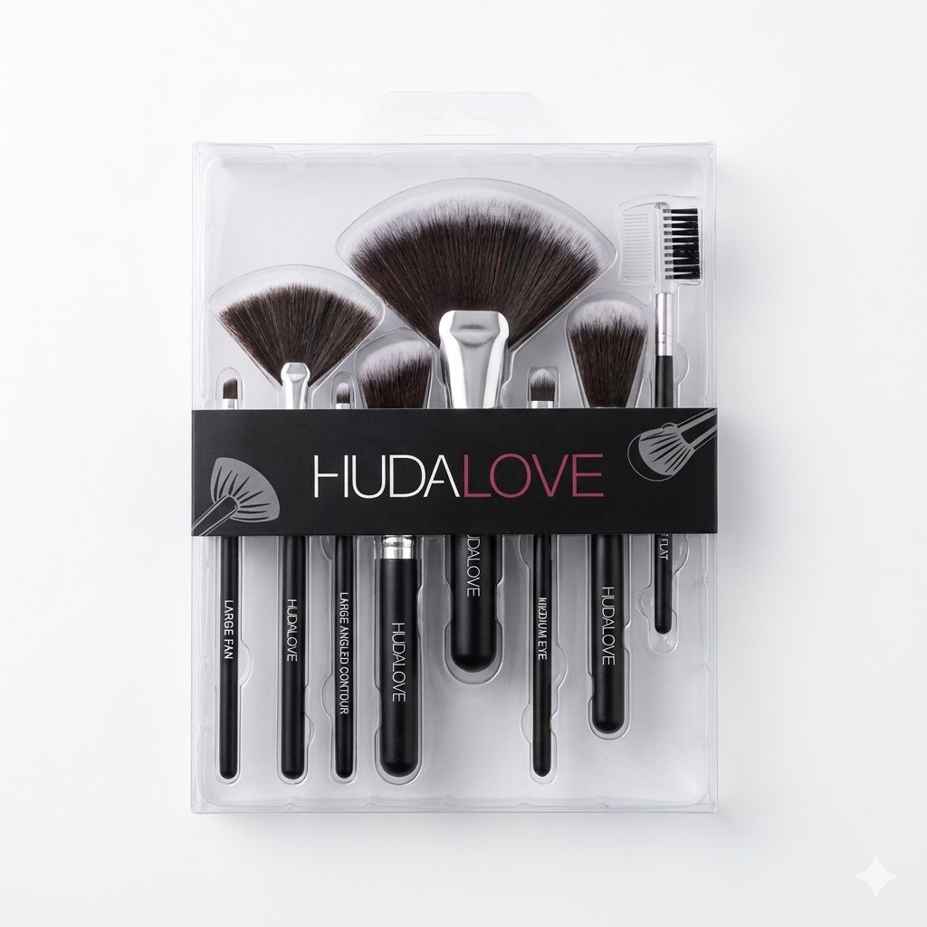 HUDALOVE Complexion 8-Piece Makeup Brush Kit – Essential Beauty Set
